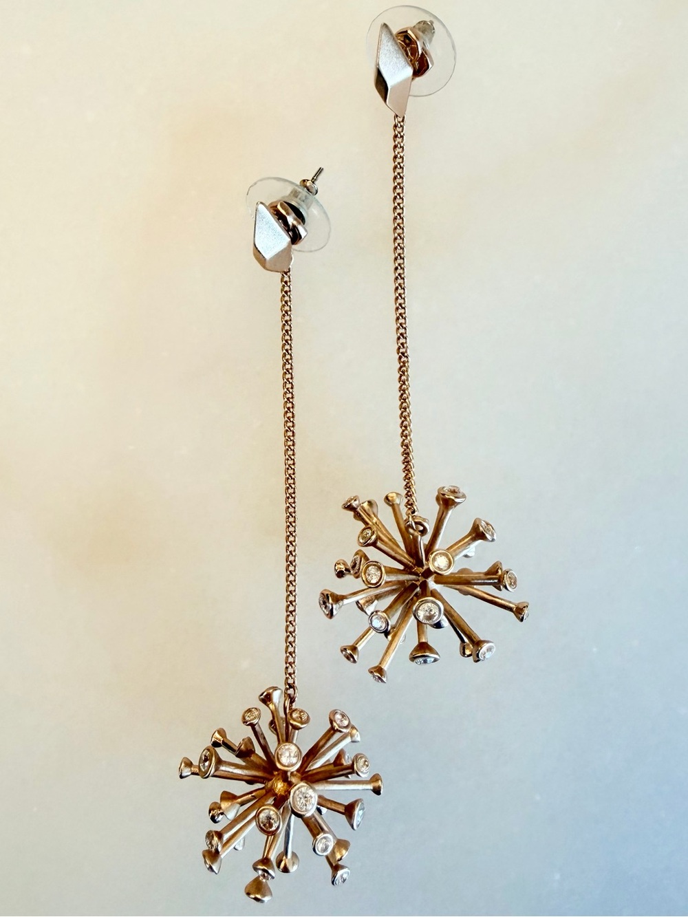 Kendra Scott Allie Starburst Drop Earrings — Gold Crystal
